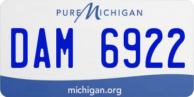 MI license plate DAM6922