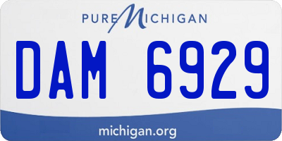 MI license plate DAM6929