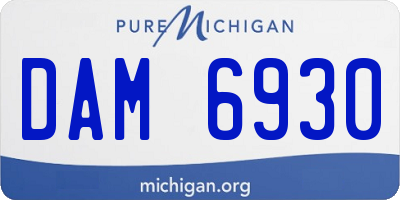 MI license plate DAM6930