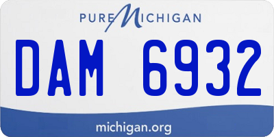 MI license plate DAM6932