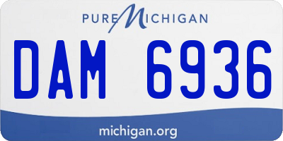 MI license plate DAM6936
