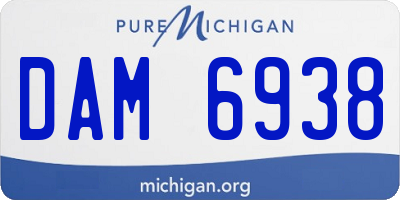 MI license plate DAM6938