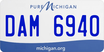 MI license plate DAM6940
