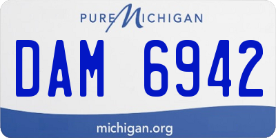 MI license plate DAM6942