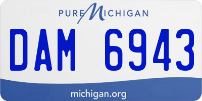MI license plate DAM6943