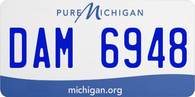 MI license plate DAM6948