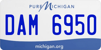 MI license plate DAM6950