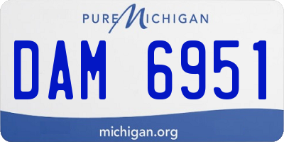 MI license plate DAM6951