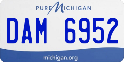 MI license plate DAM6952
