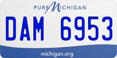 MI license plate DAM6953