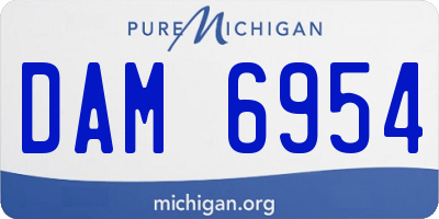 MI license plate DAM6954