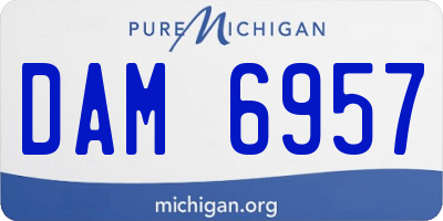 MI license plate DAM6957