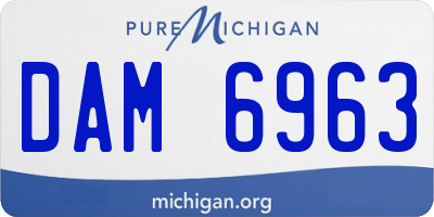 MI license plate DAM6963