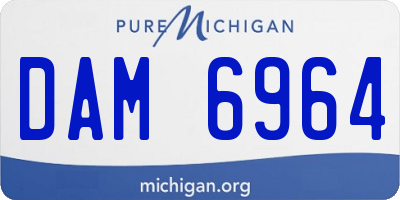 MI license plate DAM6964