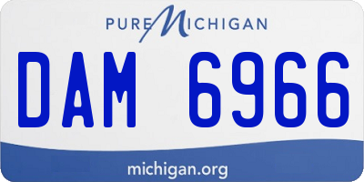 MI license plate DAM6966