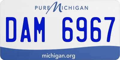 MI license plate DAM6967