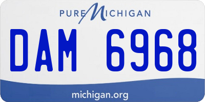 MI license plate DAM6968