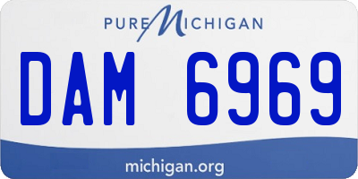 MI license plate DAM6969