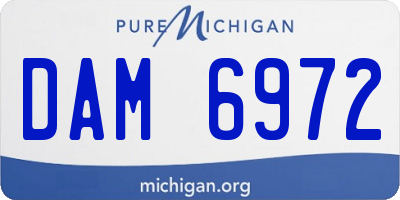 MI license plate DAM6972