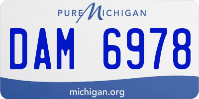 MI license plate DAM6978