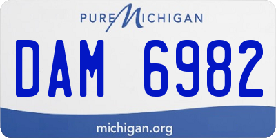 MI license plate DAM6982