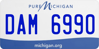 MI license plate DAM6990