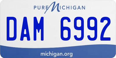MI license plate DAM6992