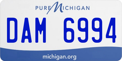 MI license plate DAM6994