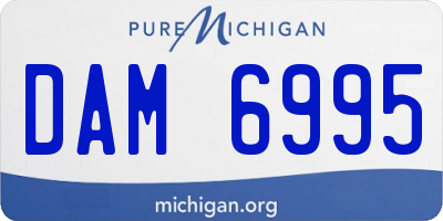 MI license plate DAM6995