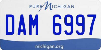 MI license plate DAM6997