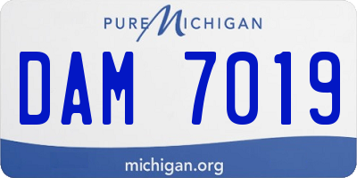 MI license plate DAM7019