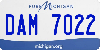 MI license plate DAM7022