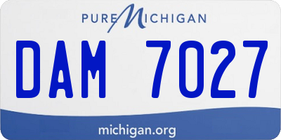 MI license plate DAM7027