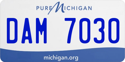 MI license plate DAM7030