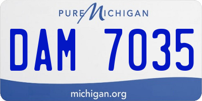 MI license plate DAM7035