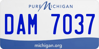 MI license plate DAM7037