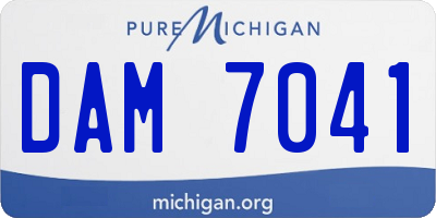 MI license plate DAM7041