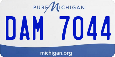 MI license plate DAM7044
