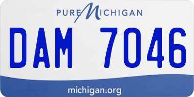 MI license plate DAM7046