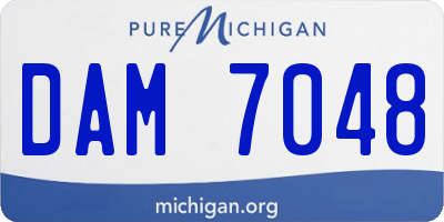 MI license plate DAM7048