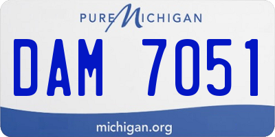 MI license plate DAM7051