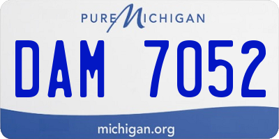 MI license plate DAM7052