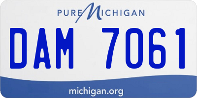 MI license plate DAM7061