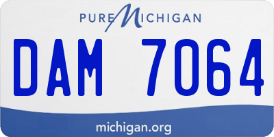 MI license plate DAM7064