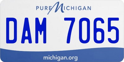 MI license plate DAM7065