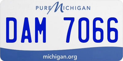 MI license plate DAM7066