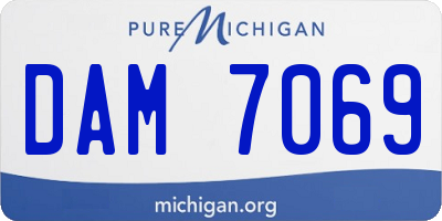 MI license plate DAM7069