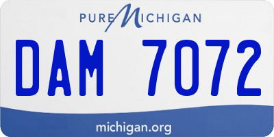 MI license plate DAM7072
