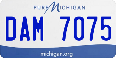 MI license plate DAM7075