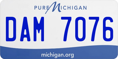 MI license plate DAM7076